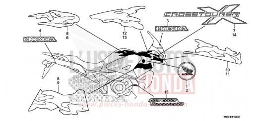 MARQUE/RAYURE VFR1200XE de 2014